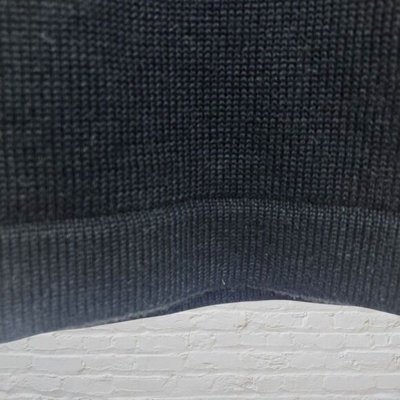 Sisters Vintage 80s Turtleneck Sweater M Black Ivory Colorblock Hong Kong - Picture 10 of 11